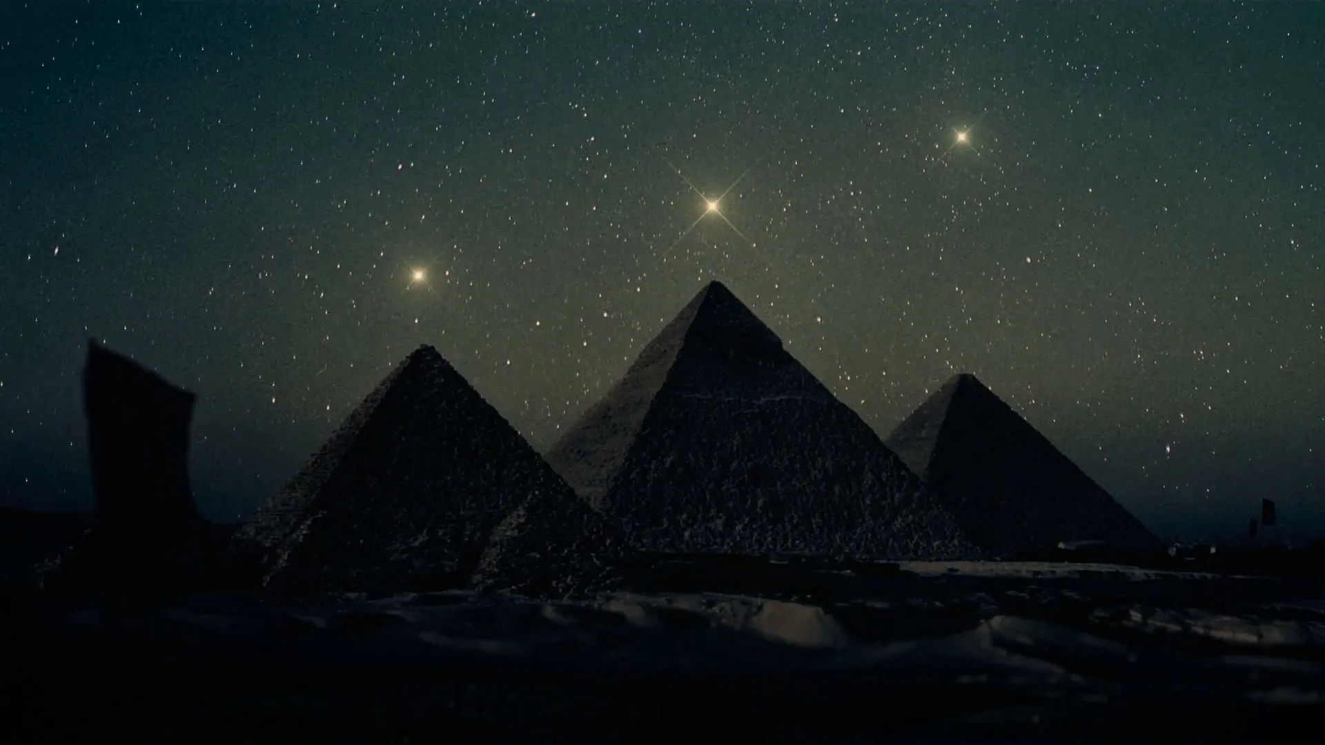 Orion's Belt over Pyramids