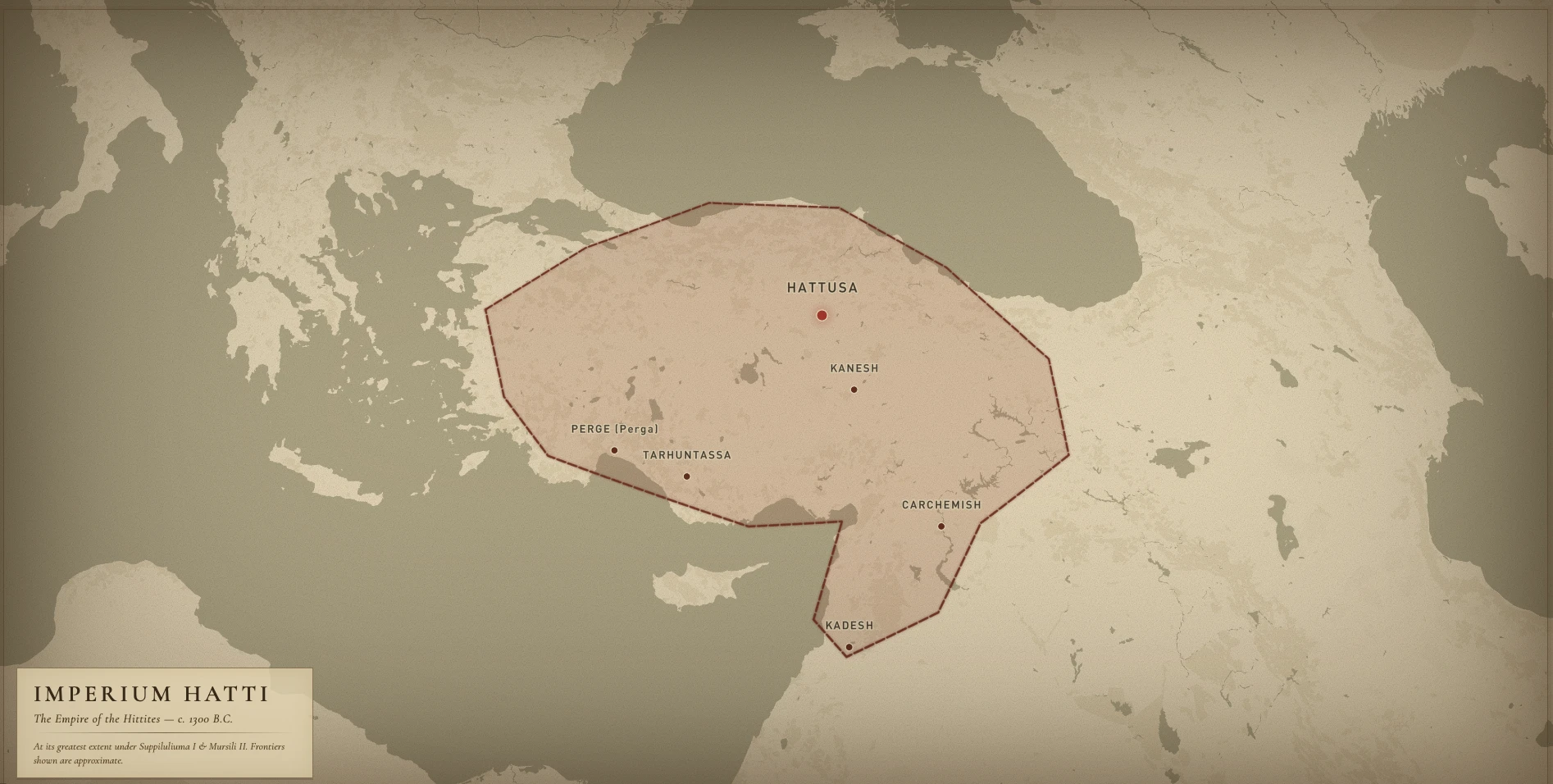 Map of the Hittite Empire